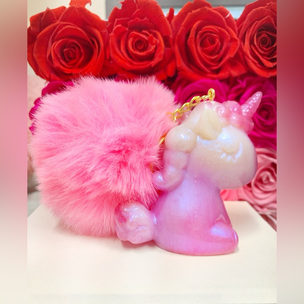 Handmade resin unicorn keychains
